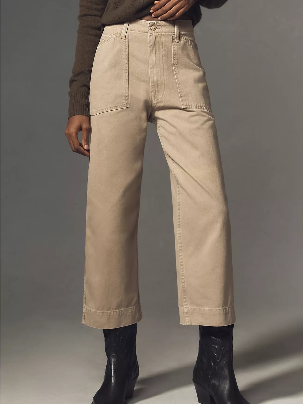 Georgia Work Pant- Utility Jeans in Tan